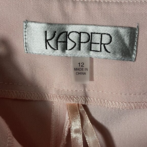 Kasper Womens Tutu Pink Dress Pants Size 12 Mid-Rise Slim Leg - Picture 4 of 12